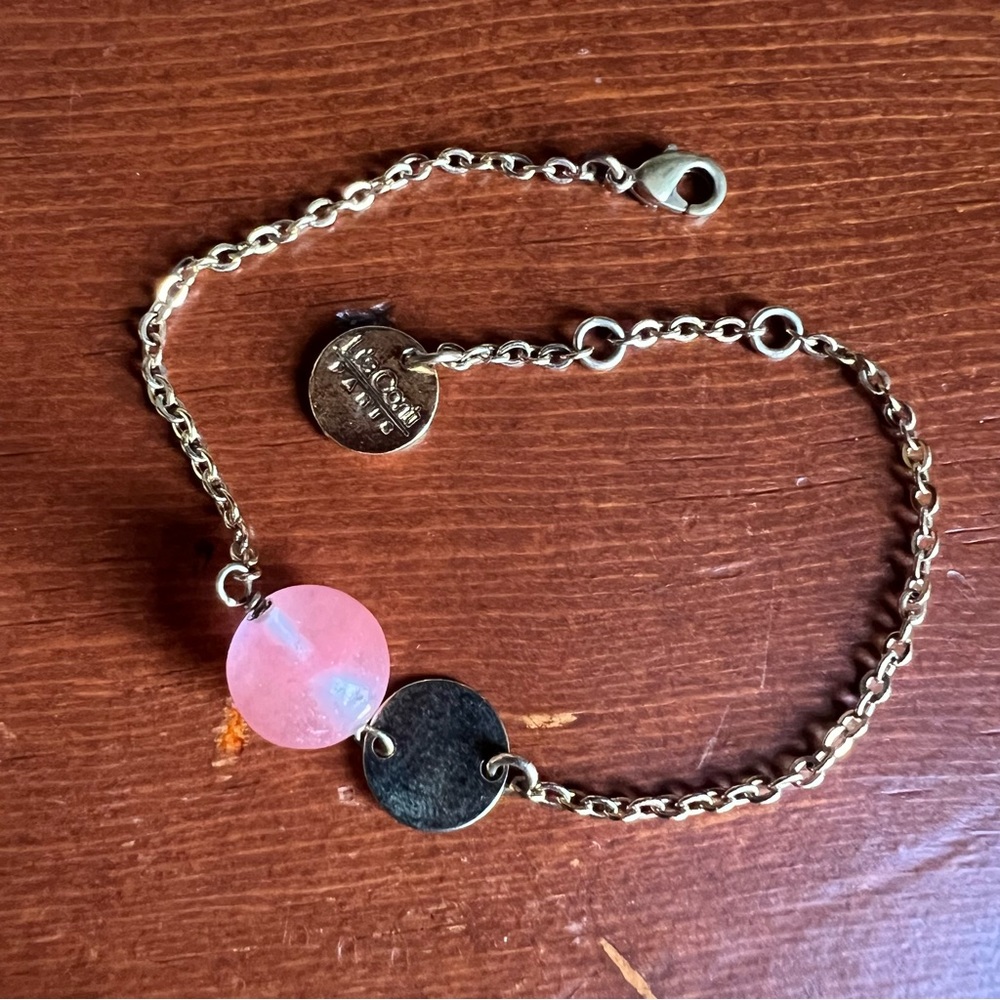 Artisan Lila Conti minimal rose quartz bracelet